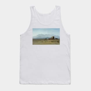 Surveyor's Wagon in the Rockies by Albert Bierstadt Tank Top